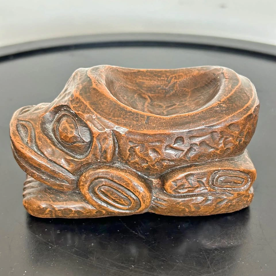 Vintage Haida Frog Feast Bowl Miniature Replica