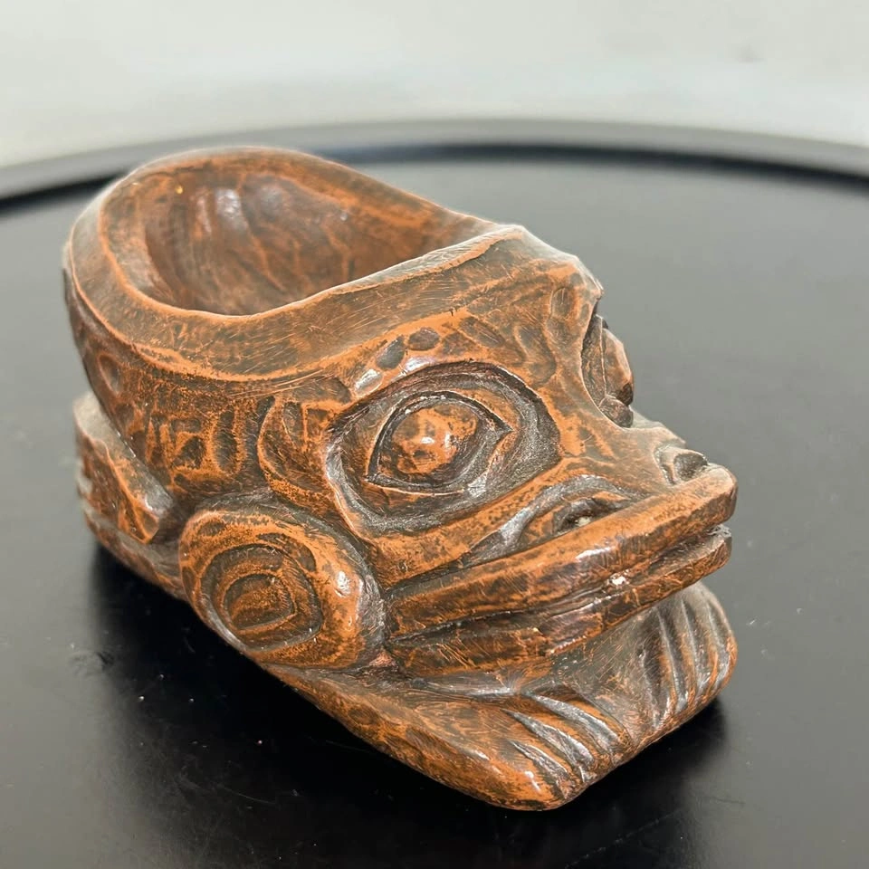 Vintage Haida Frog Feast Bowl Miniature Replica - photo 2