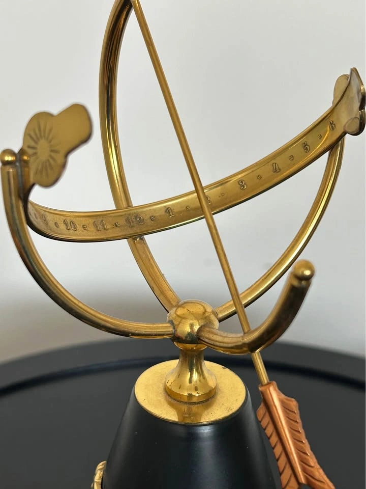 Vintage Danish Brass Armillary Sundial - Count Sunny Hours - photo 3