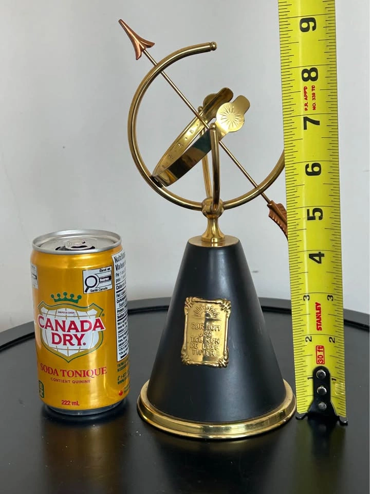 Vintage Danish Brass Armillary Sundial - Count Sunny Hours - photo 5