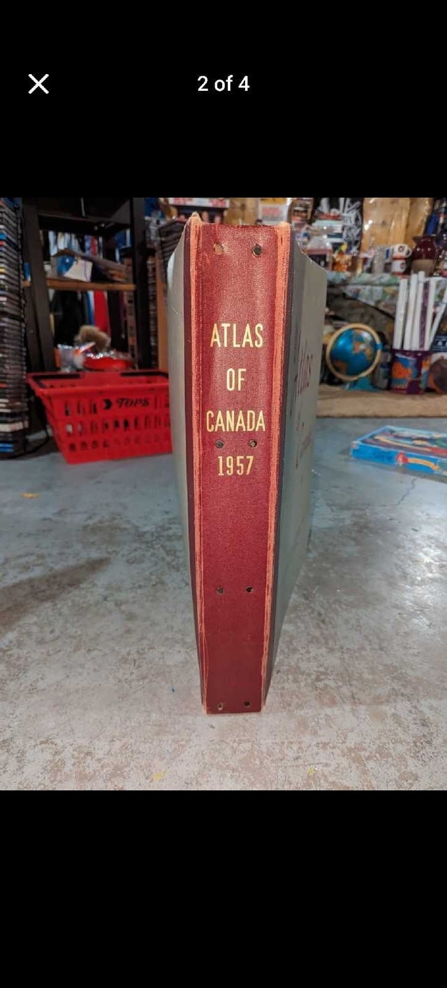 1957 Atlas of Canada Dept of Mines & Technical Surveys 21 x 16 - photo 2