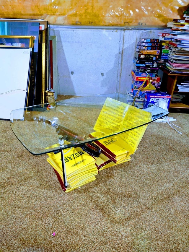 Vintage 80's Musician Floating Custom Coffee Table - photo 2
