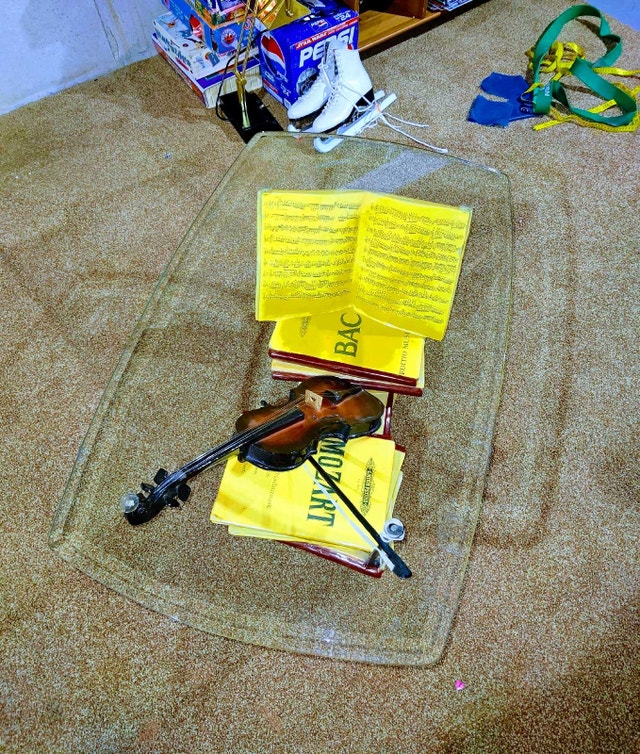 Vintage 80's Musician Floating Custom Coffee Table - photo 3
