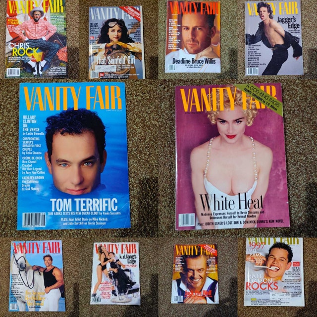 Vintage 90's Vanity Fair Magazines x70
