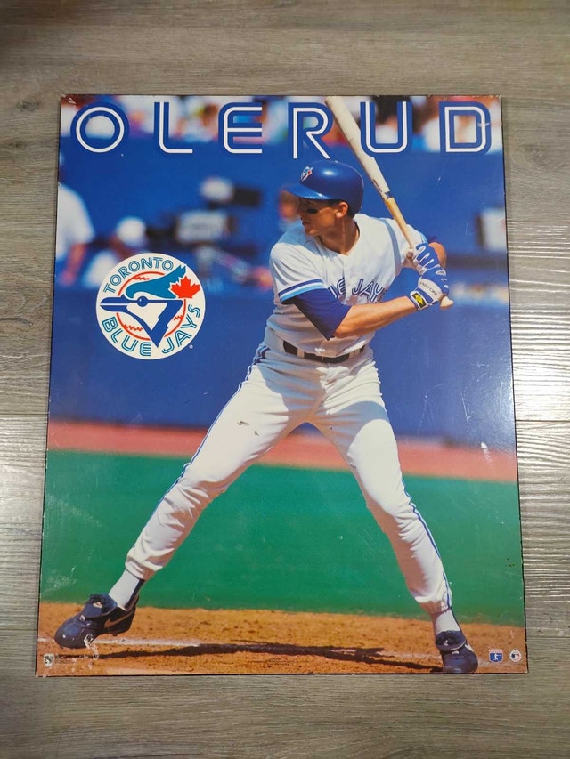 1993 Blue Jays World Series Olerud Wood Laminated Poster