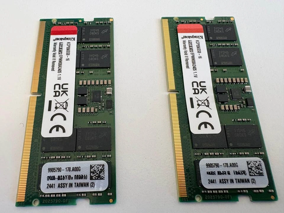 2x Kingston 16GB DDR5 5600MT/s SODIMM Laptop Memory - photo 2