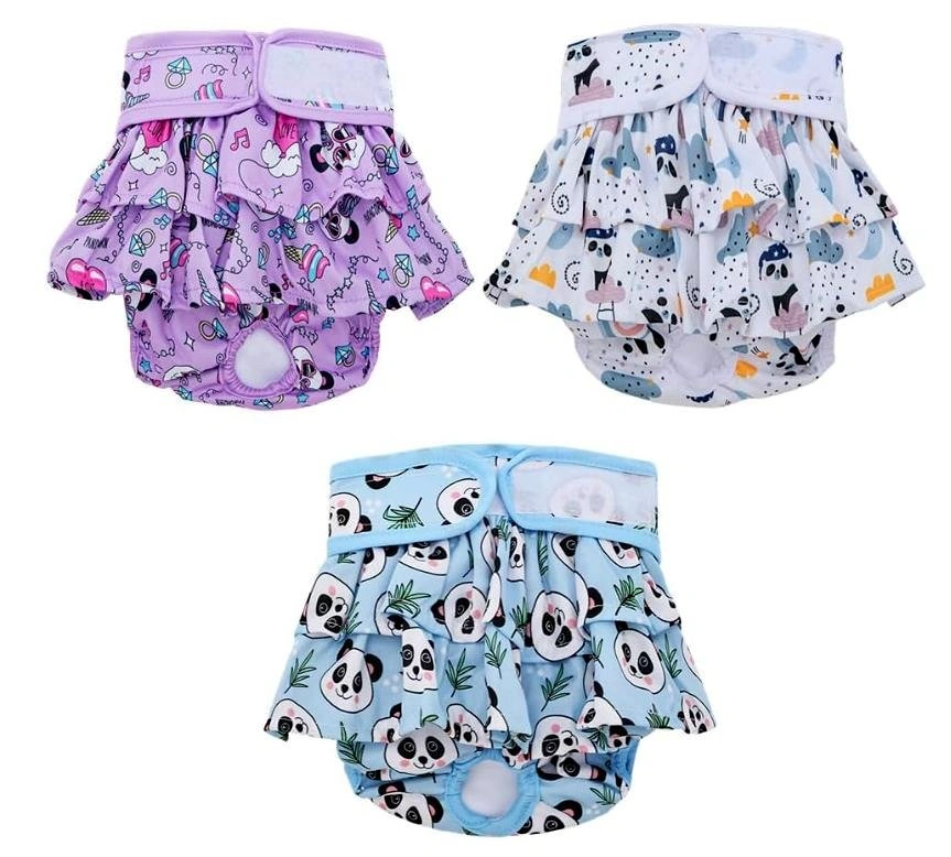 NEW Washable Dog Diapers Female - 3 Pack (Small)