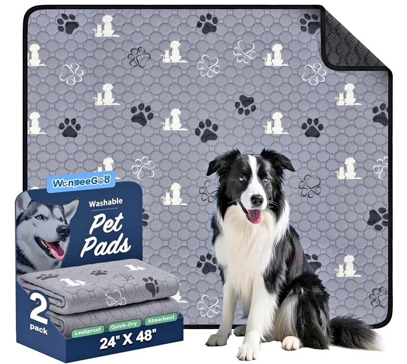 NEW Washable Pee Pads 24" X 48" (2 pack)