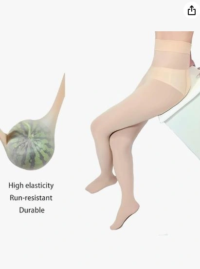 3 Packs Medium Beige Semi-Transparent Pantyhose - photo 2