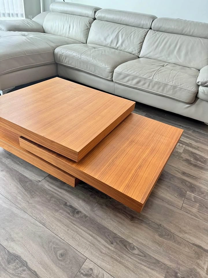Modern Wood Swivel Coffee Table