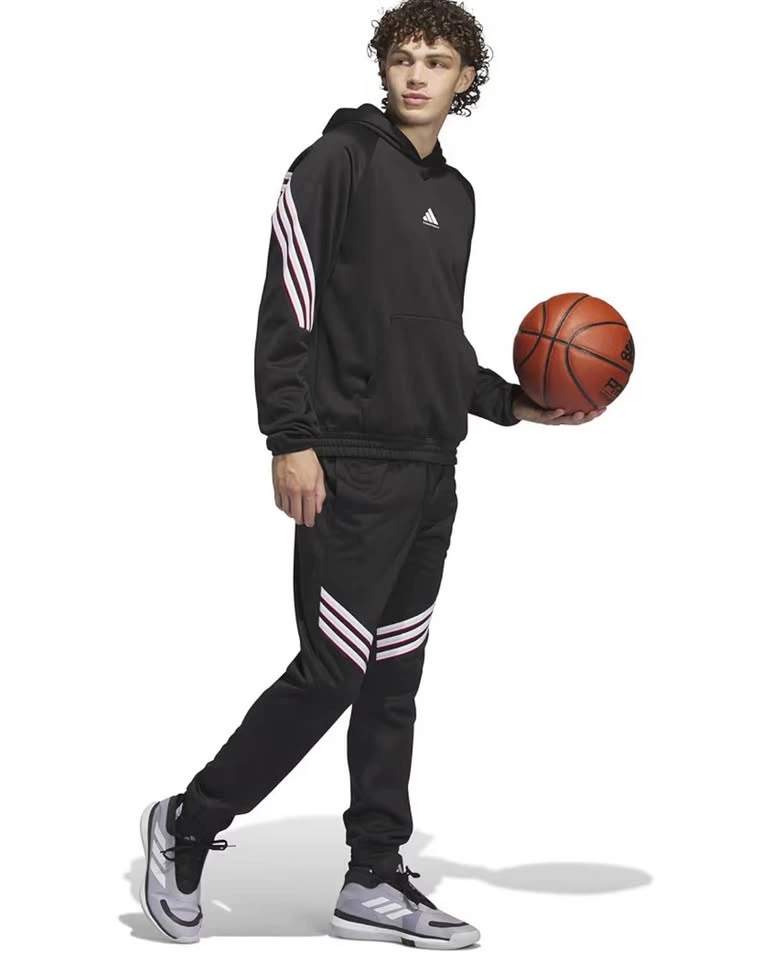 NEW Adidas Basketball 2XL Crazy Warm Hoody Black White Mens Swea - photo 2