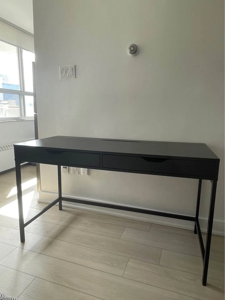Like New - Black IKEA ALEX Desk - photo 2