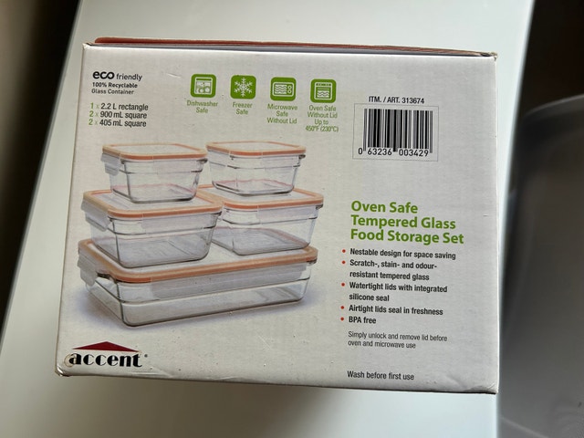 Brand New Accent 10 pc Glasslock Food Storage Set - photo 3
