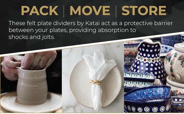 72pcs Katai Felt Dish Plate Dividers - Pack Move Store - photo 4