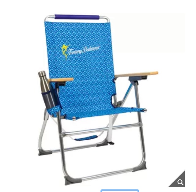 Brand New Tommy Bahama Hi Boy Beach Chair - Blue Palm