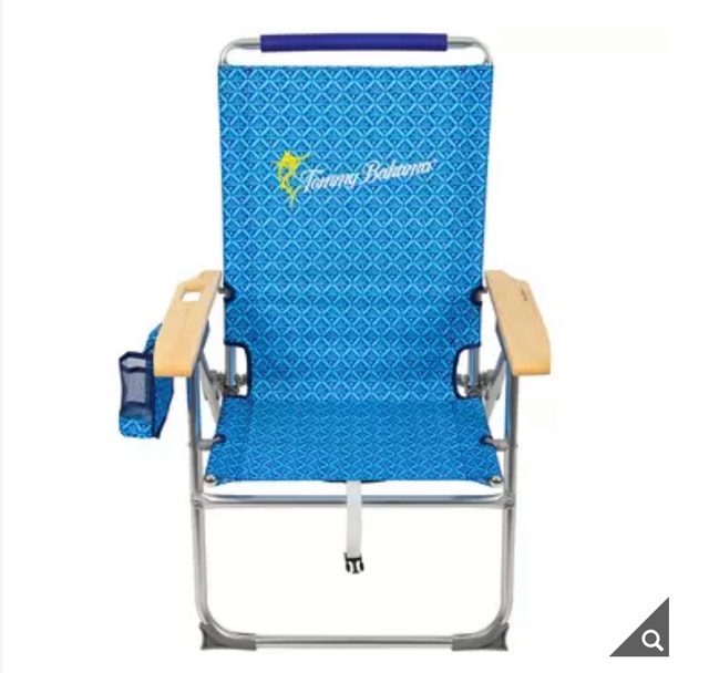 Brand New Tommy Bahama Hi Boy Beach Chair - Blue Palm - photo 2