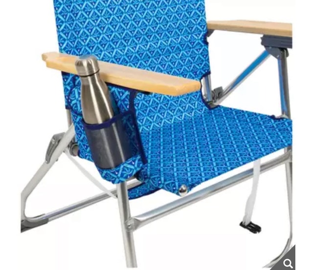 Brand New Tommy Bahama Hi Boy Beach Chair - Blue Palm - photo 3