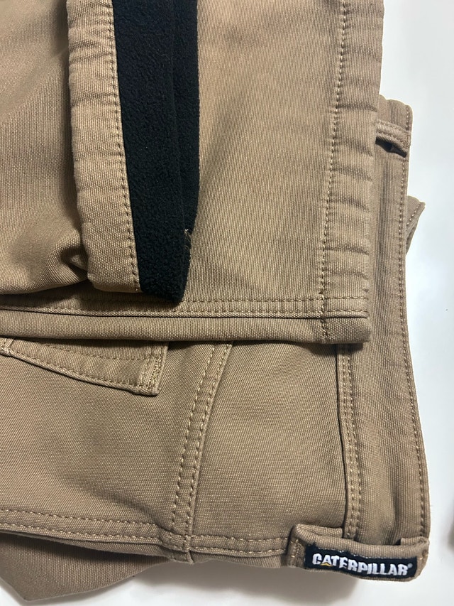 Brand New CAT Caterpillar Fleece Lined Pants Trousers - Brown - photo 4