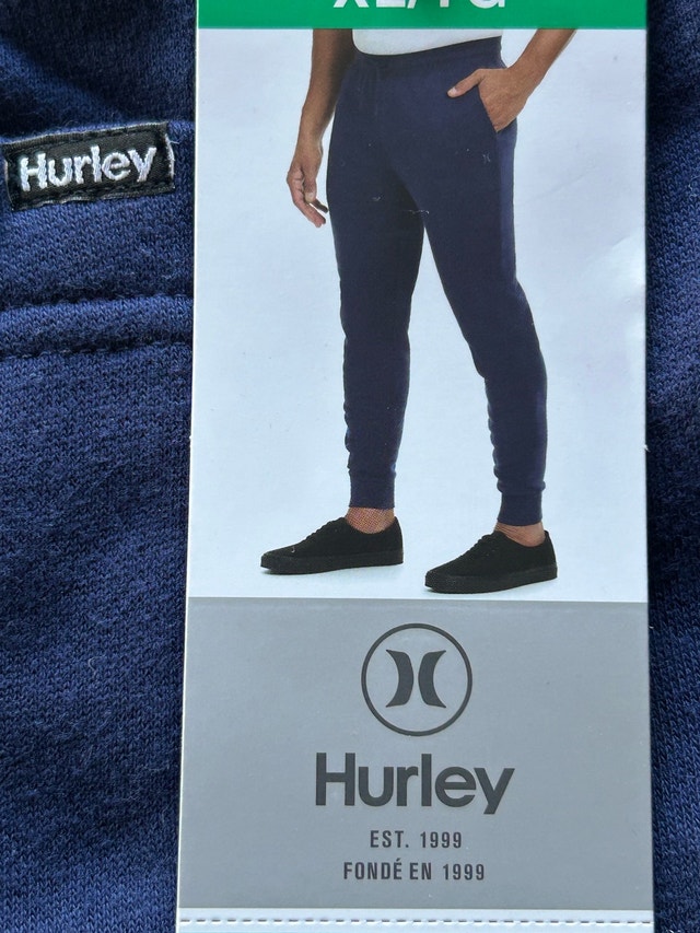 Brand New Hurley Fleece Jogger Pants - Blue