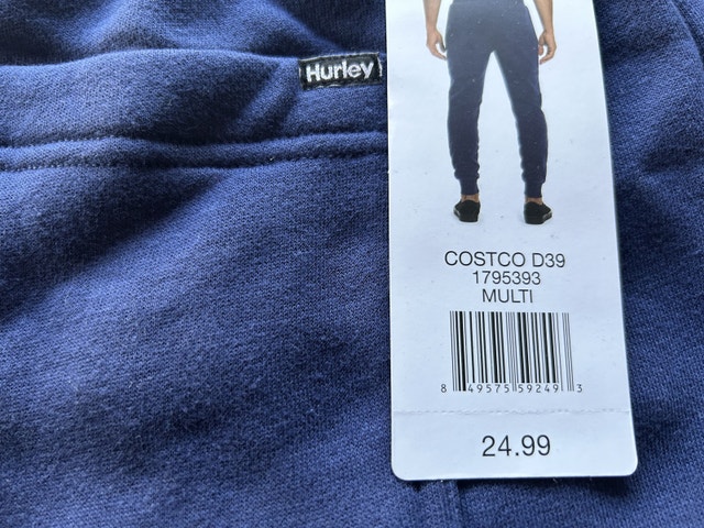 Brand New Hurley Fleece Jogger Pants - Blue - photo 5