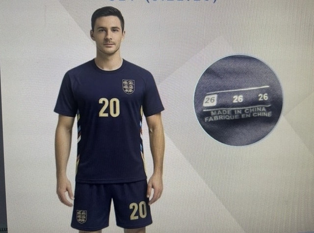 Brand New England Soccer Football Jersey and Shorts Kit