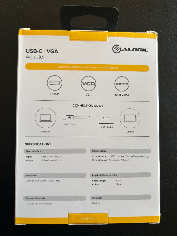 ALogic USB-C to VGA Adapter - New - photo 4