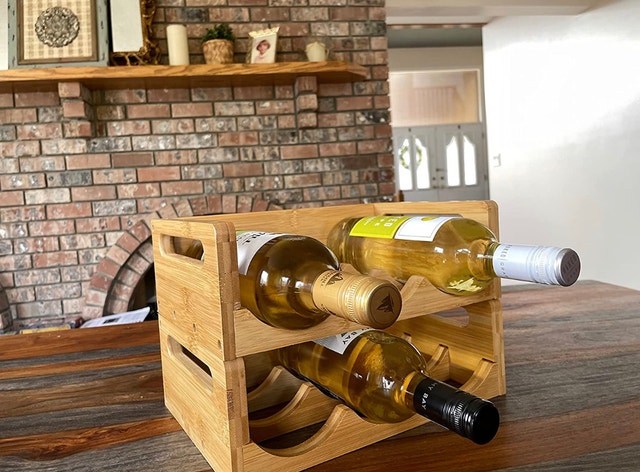 Brand New AWD Bamboo Stackable Wine Bottle Rack - photo 3