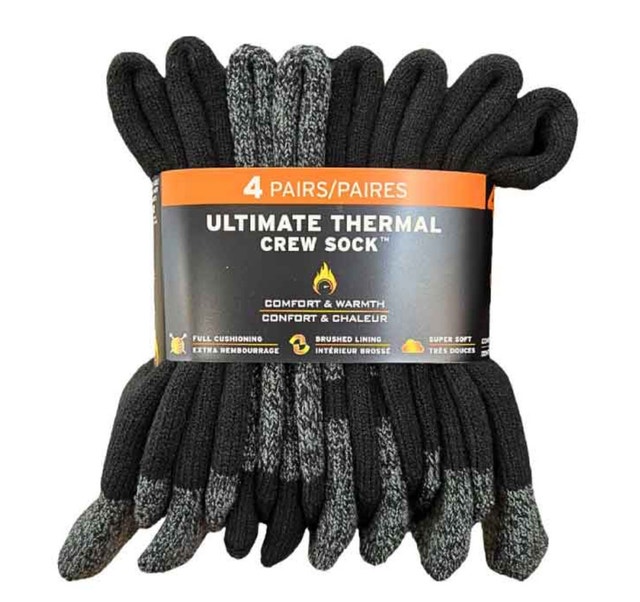 Brand New Ultimate Thermal Crew Socks 4 Pack