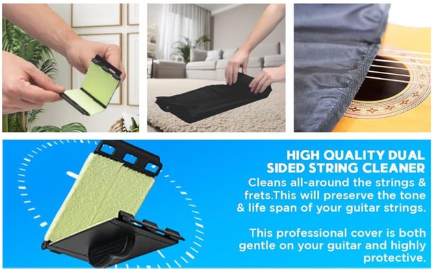 Brand New Wecker 43" Guitar Dust Cover with String Cleaner - photo 4