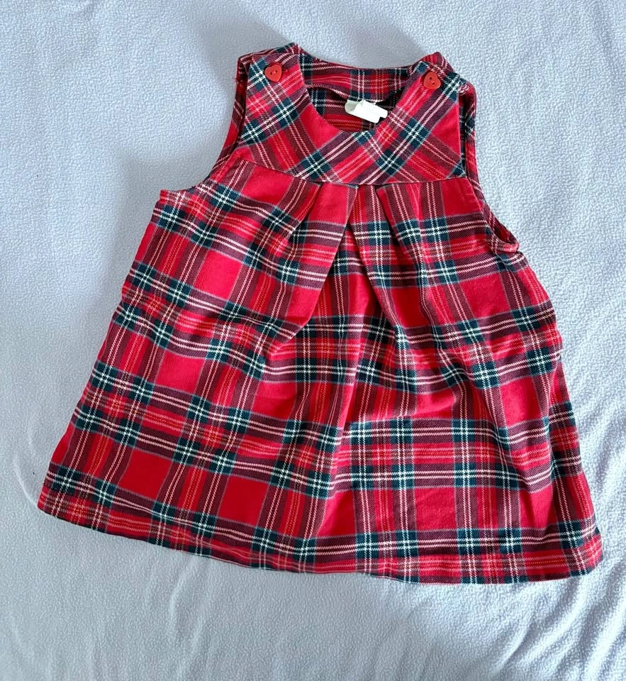 H&M Baby Plaid Pinafore Dress 6-9M