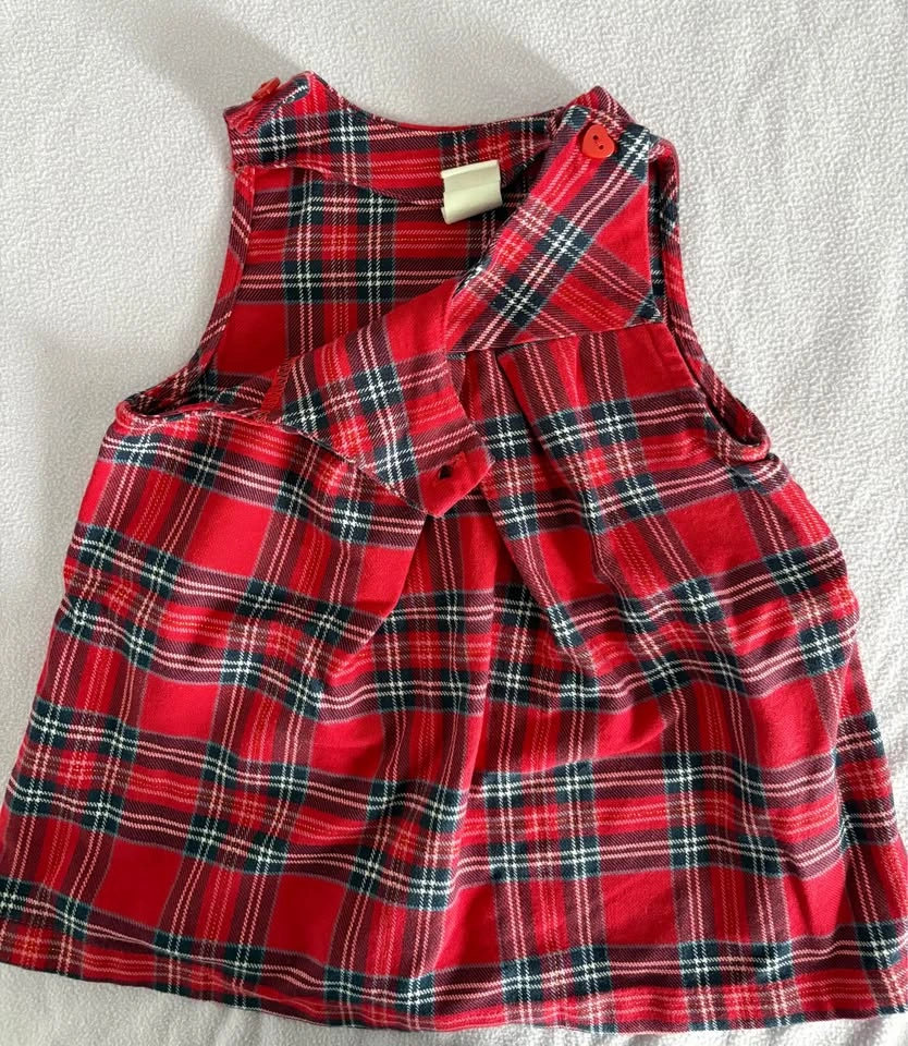 H&M Baby Plaid Pinafore Dress 6-9M - photo 2