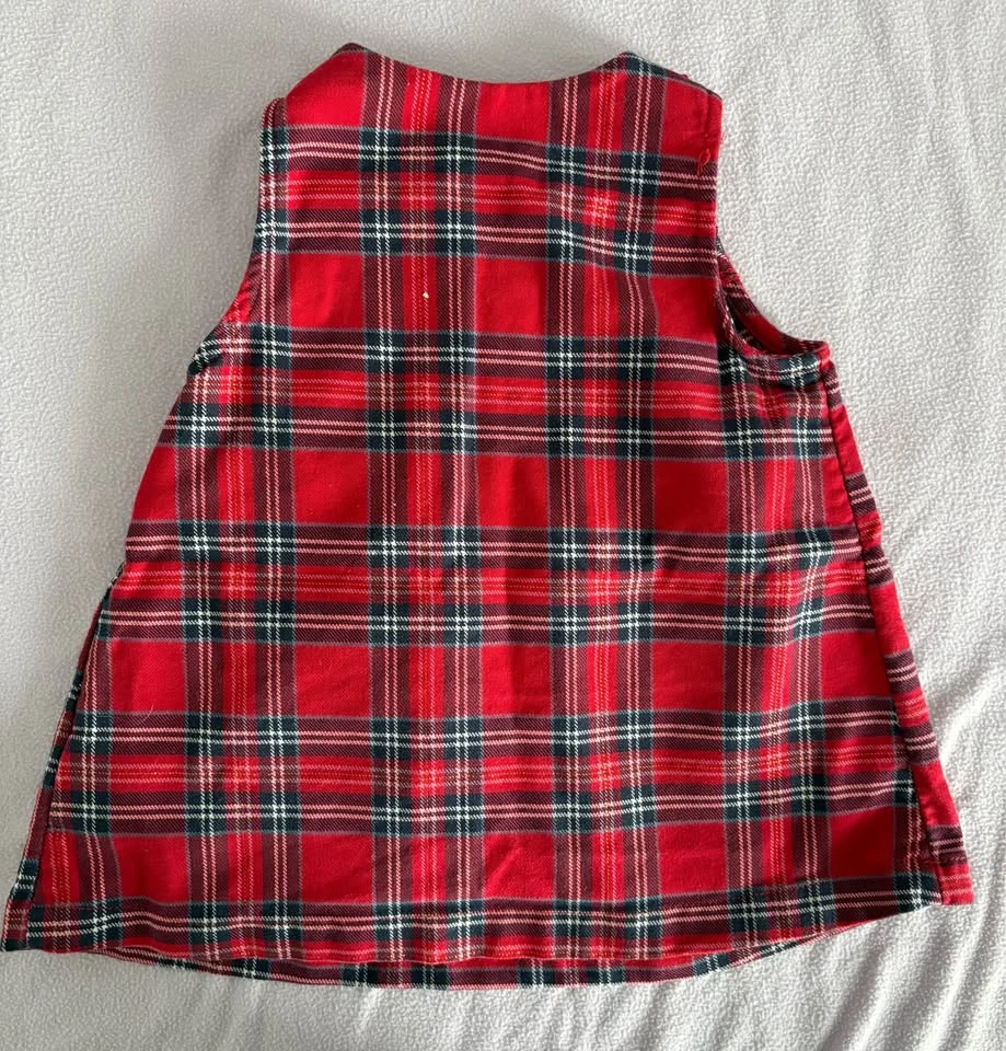H&M Baby Plaid Pinafore Dress 6-9M - photo 4