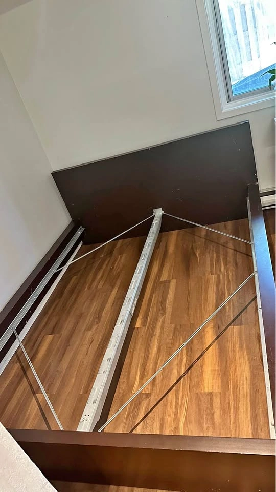 IKEA QUEEN MALM Bed Frame with Slats – Good Condition