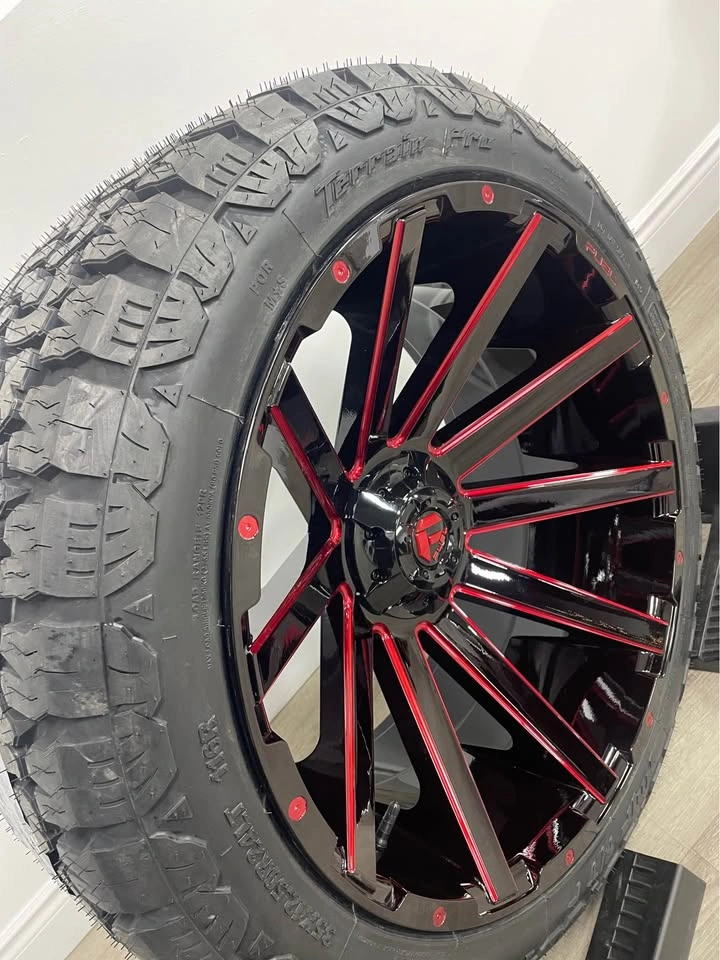 Fuel Contra 24" Wheels with Terrain Pro 35" Tires for Jeep - photo 2