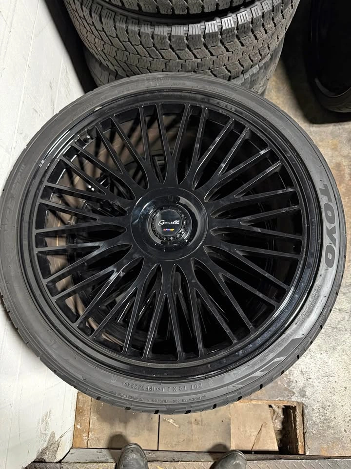 24” Giovanna Black Alloy Wheels w/ 295/30/R24 Toyo Tires