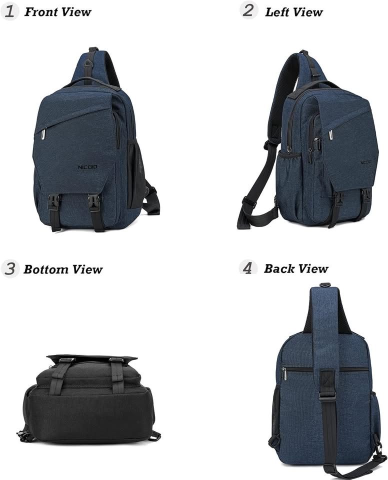 NICGID Sling Bags Shoulder Backpacks, 13.3' - photo 2