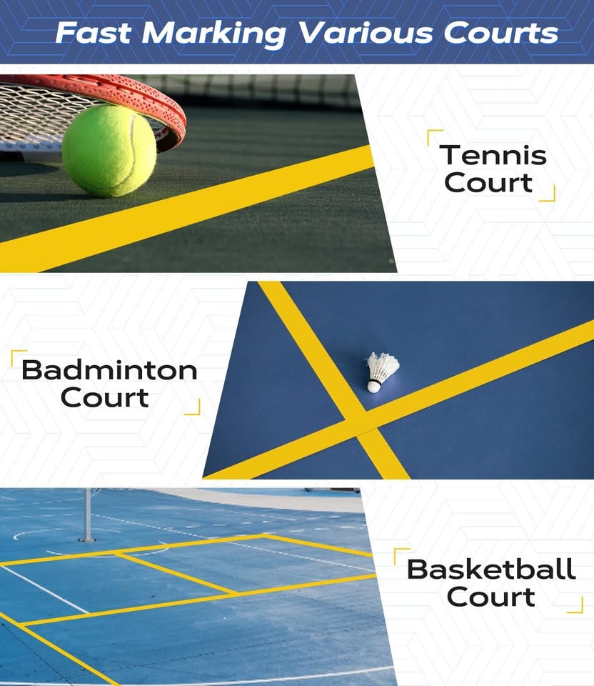 Pickleball Court Tape, Floor Marking Tape - No Residue - photo 3