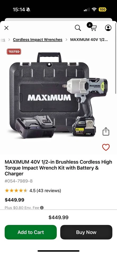 MAXIMUM high torque 1/2 impact