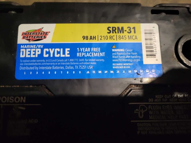 Interstate Deep Cycle Battery SRM-31