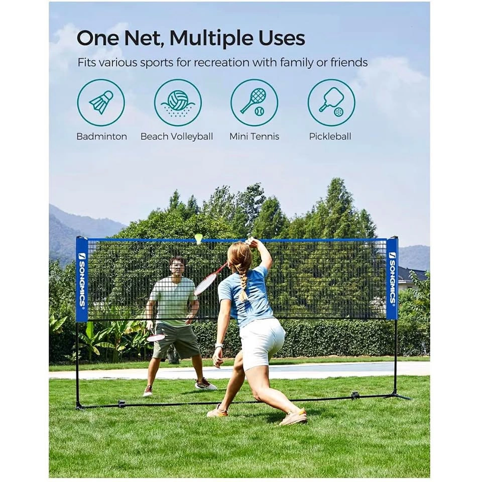 16.5’ Portable Badminton Net Set - Blue