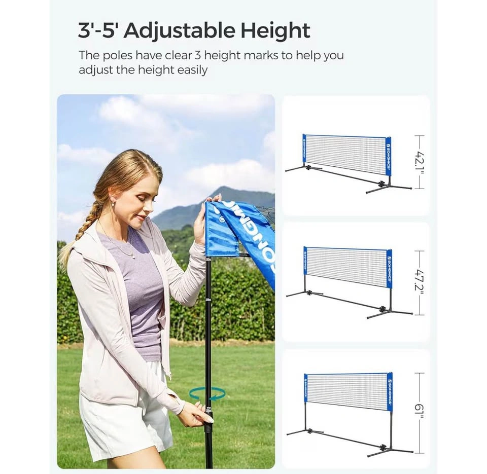 16.5’ Portable Badminton Net Set - Blue - photo 3