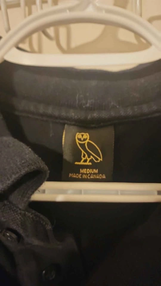 OVO Classic Owl Polo - Black/Gold - Made in Canada - Size M - photo 3