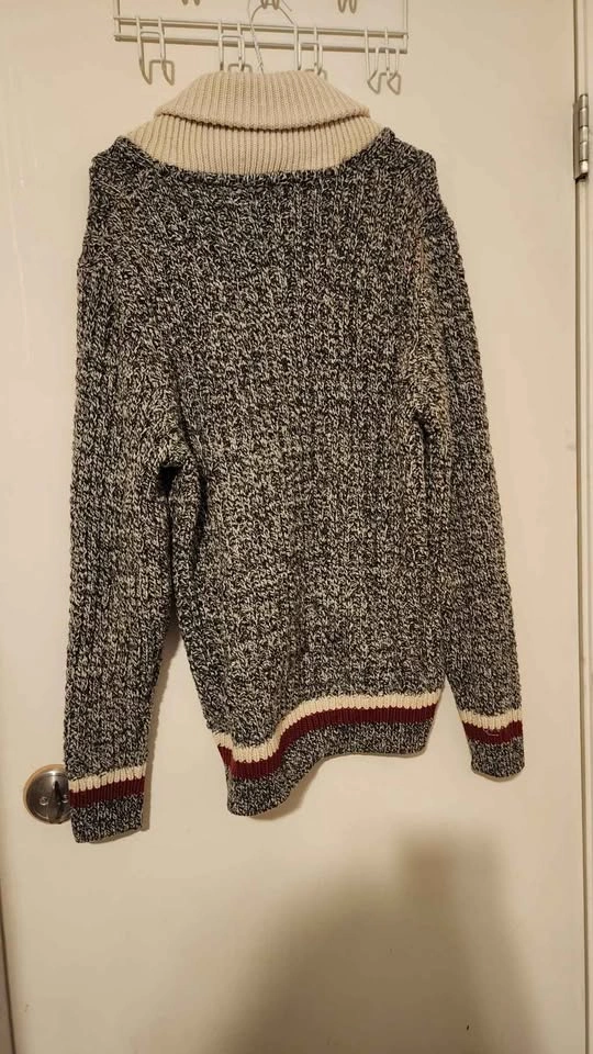 Vintage FarWest 1977 Men's Shawl Collar Cabin Sweater - Large - photo 3