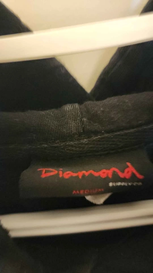 Diamond Supply Co. OG Script Butterfly Hoodie - Black - Size M - photo 2