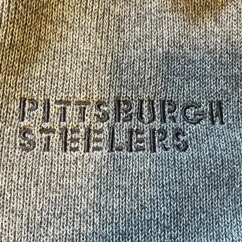 Men's XL Pittsburgh Steelers Knit NFL Pro Line Quarter Zip Sweat - photo 3