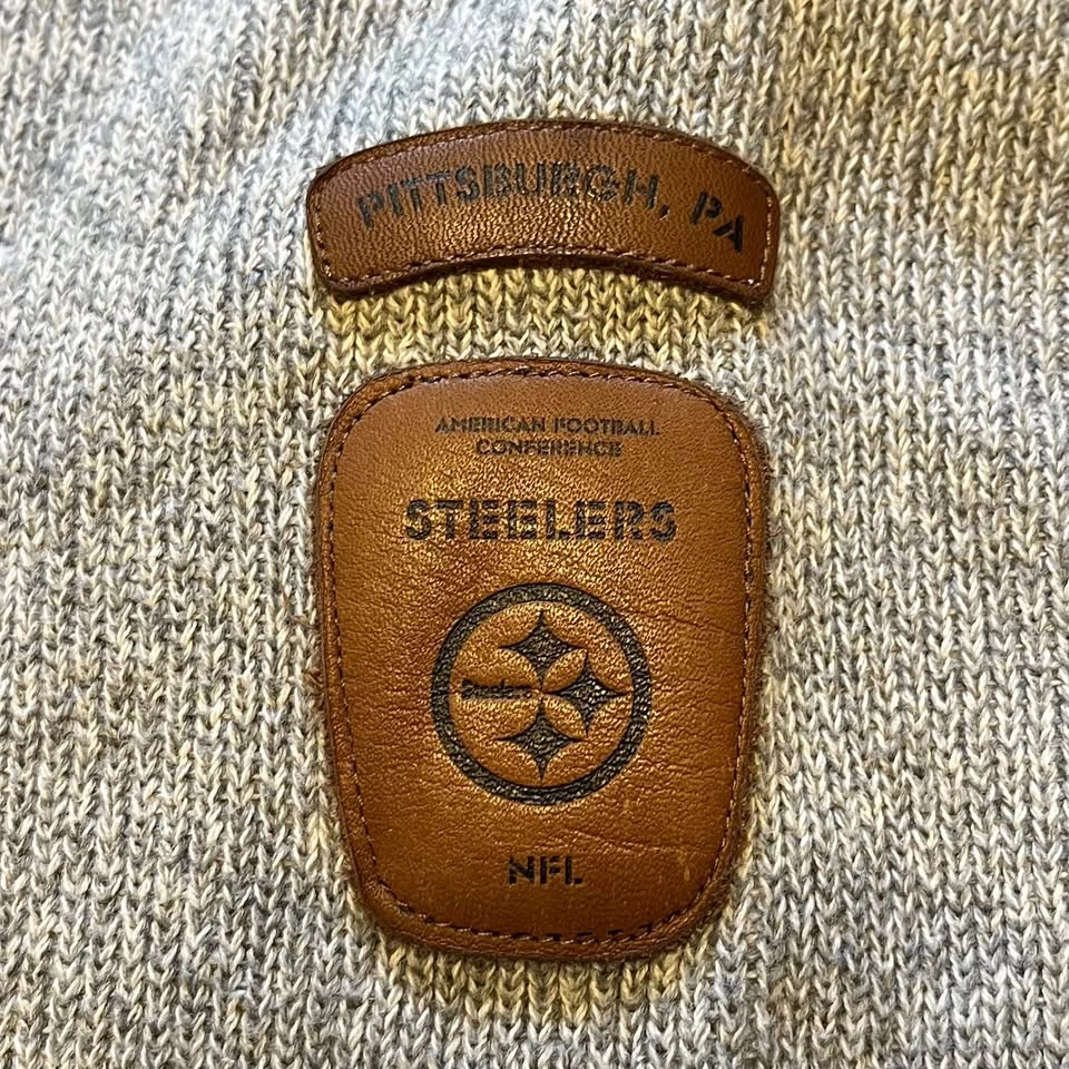 Men's XL Pittsburgh Steelers Knit NFL Pro Line Quarter Zip Sweat - photo 4