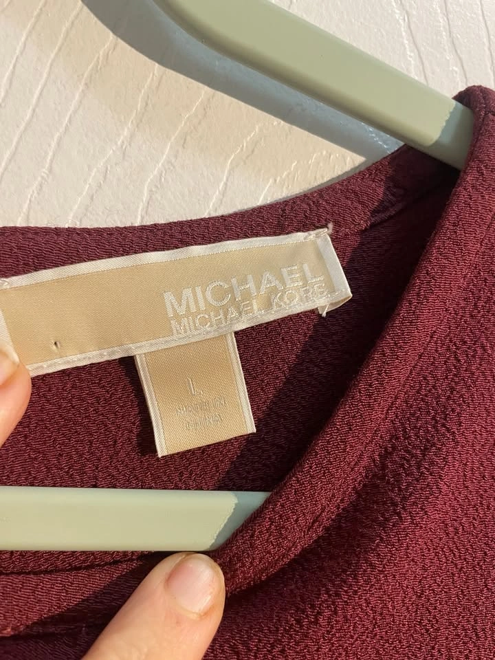 Michael Kors Burgundy Midi Dress, Size L - photo 4