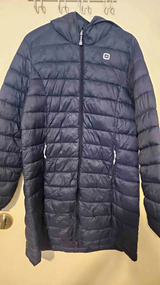 Gerry Women's Long Puffer Jacket - Dark Navy - Size Large
