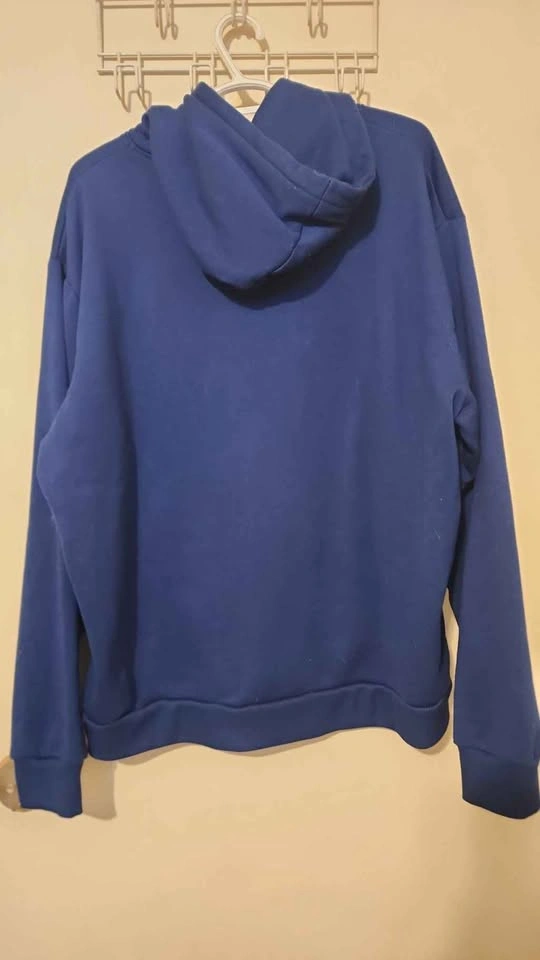 Vintage Bud Light Debossed 3D Logo Hoodie - Royal Blue & Light B - photo 3