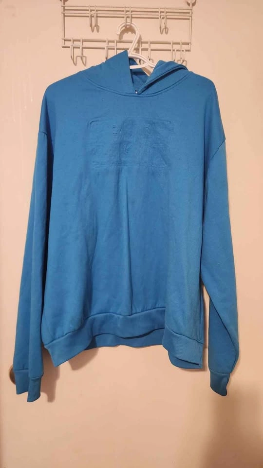 Vintage Bud Light Debossed 3D Logo Hoodie - Royal Blue & Light B - photo 4